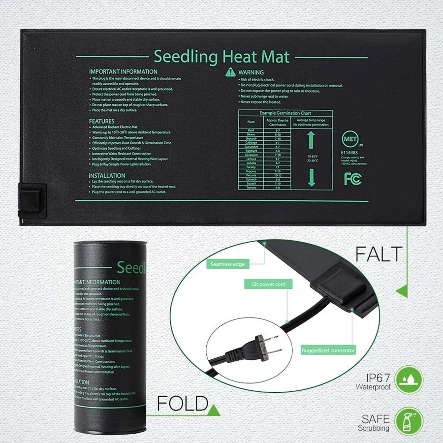 Tapete de calor para mudas, 4  - Heat Mat Seedling avaliação e preço