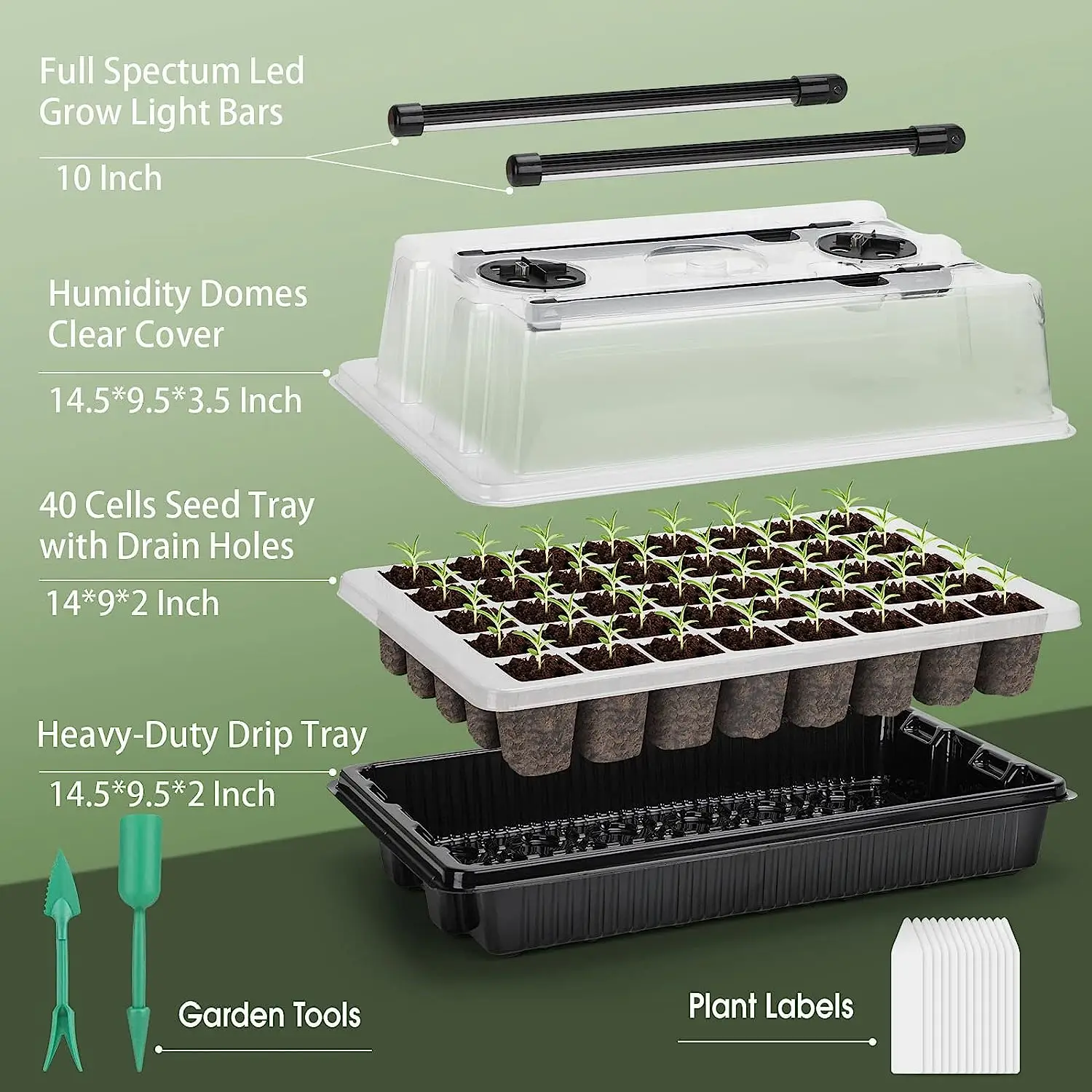 1 Conjunto, Bandejas para Germ - Humidity Dome Kit avaliação e preço